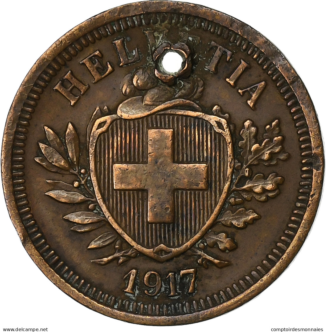 Suisse, Rappen, 1917, Bern, Bronze, TB, KM:3.2 - Autres & Non Classés