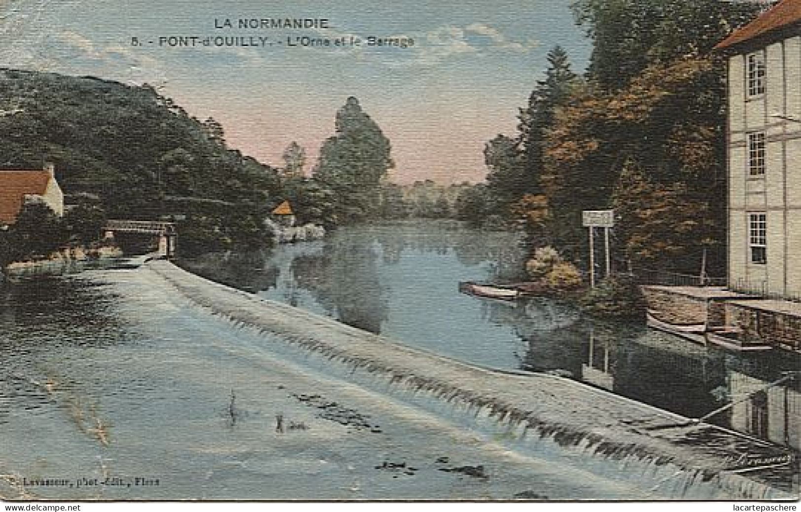 X114126 NORMANDIE PONT D' OUILLY L' ORNE ET LE BARRAGE ET LE PARC DE L' HOTEL DE LA GRACE DE DIEU - Pont D'Ouilly