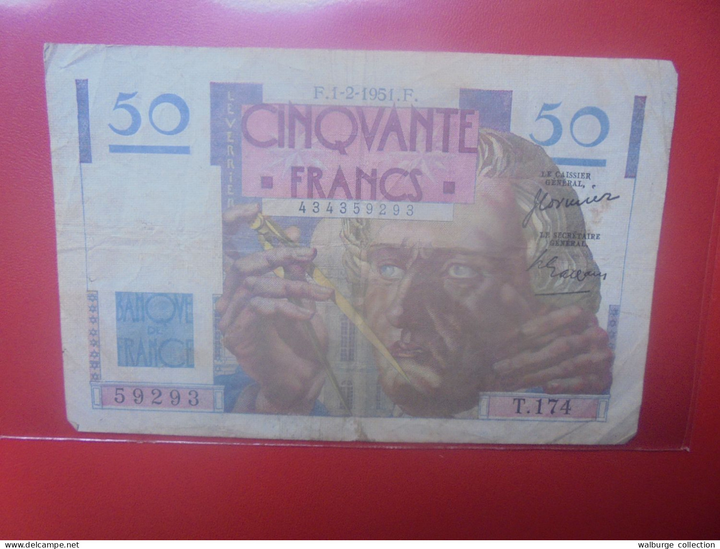 FRANCE 50 FRANCS 1951 Circuler (B.33) - 50 F 1946-1951 ''Le Verrier''