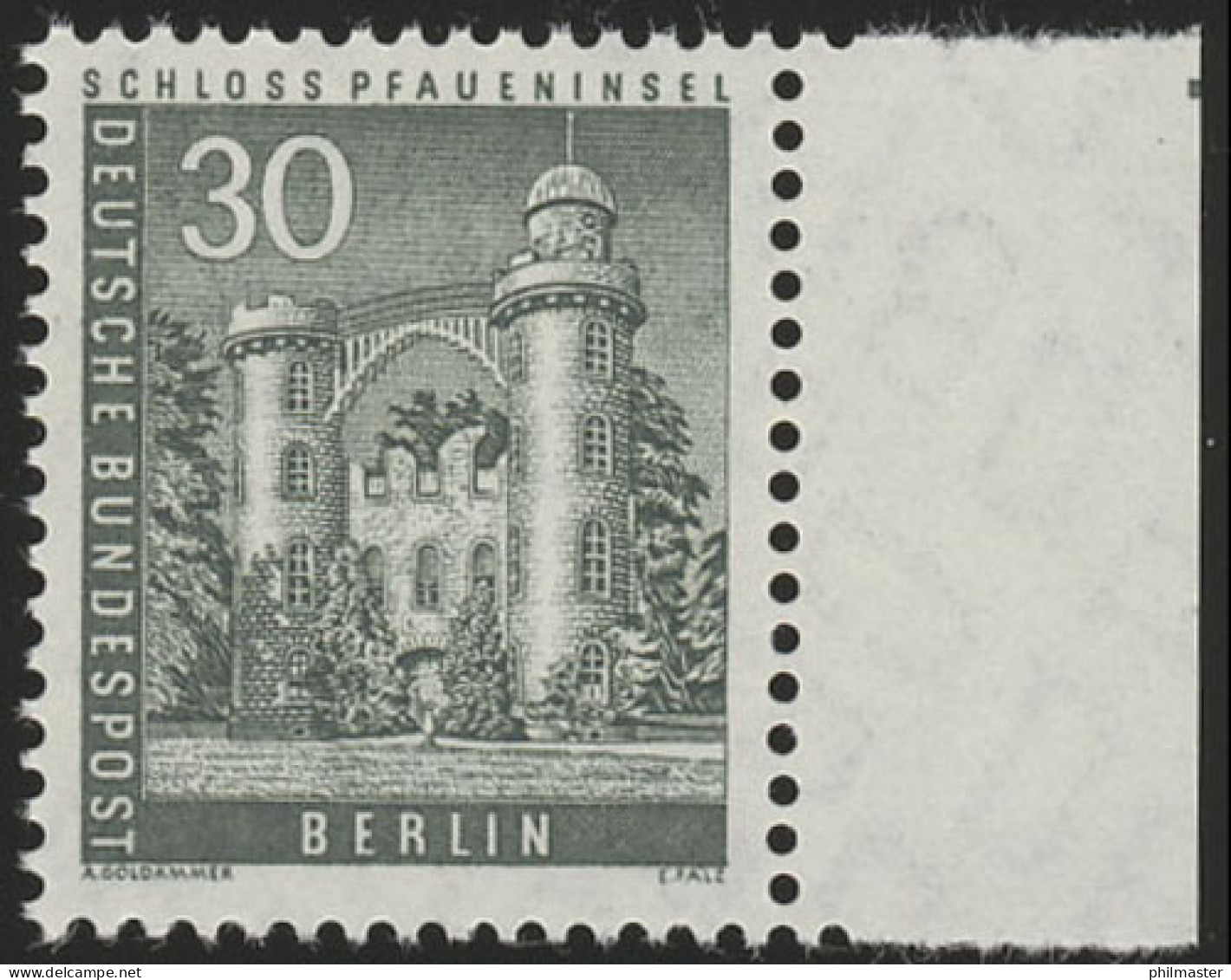 148w Stadtbilder 30 Pf Seitenrand Re. ** Postfrisch - Unused Stamps