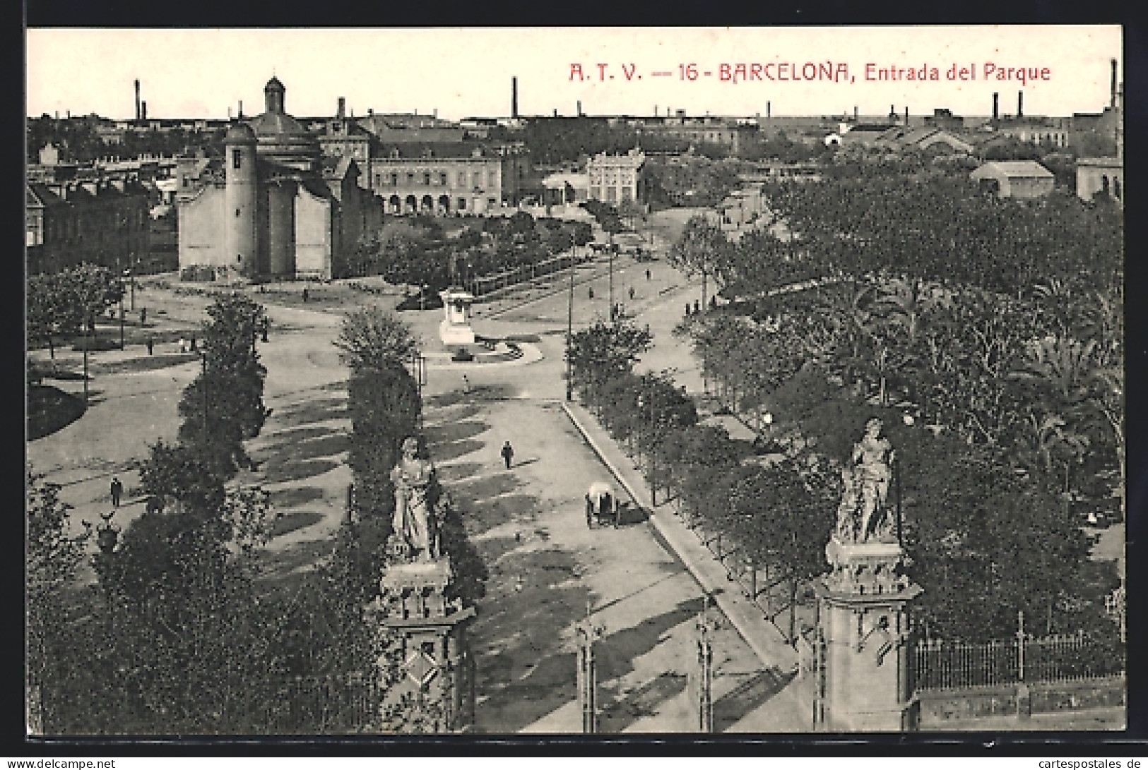 Postal Barcelona, Entrada Del Parque  - Barcelona