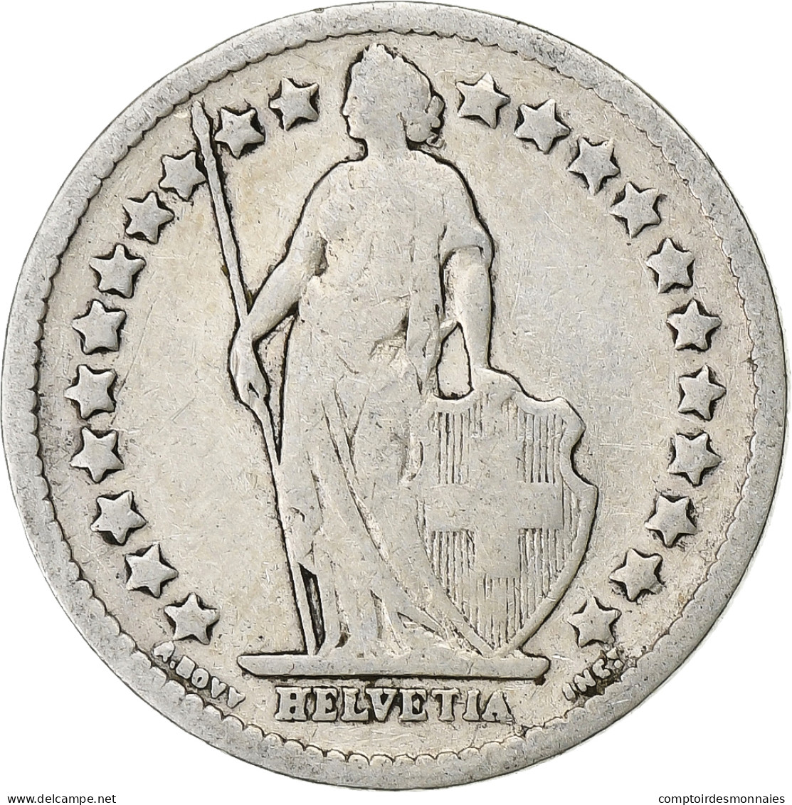 Monnaie, Suisse, 1/2 Franc, 1898, Bern, TB, Argent, KM:23 - Autres & Non Classés