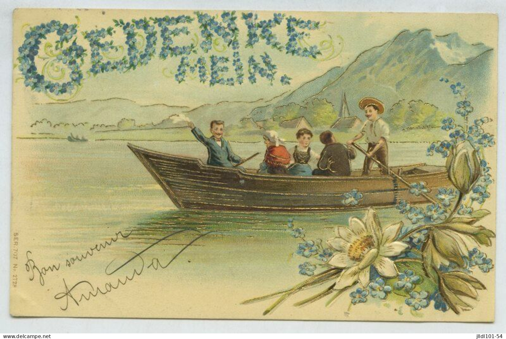 Lot 15 Cartes Gauffrées Fantaisie, Thème Souvenir + Divers (lt9) - Verzamelingen & Kavels