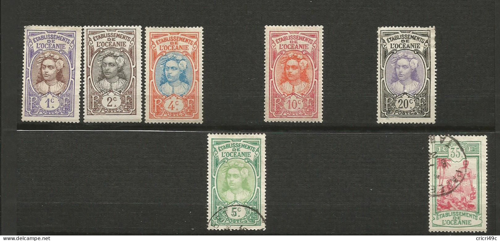 OCEANIE   N° Y&T 48-52. Timbres Neufs Avec Charnière N° 47-51-55 Sans Gomme,56-57 Oblitérés.  A7 - Unused Stamps