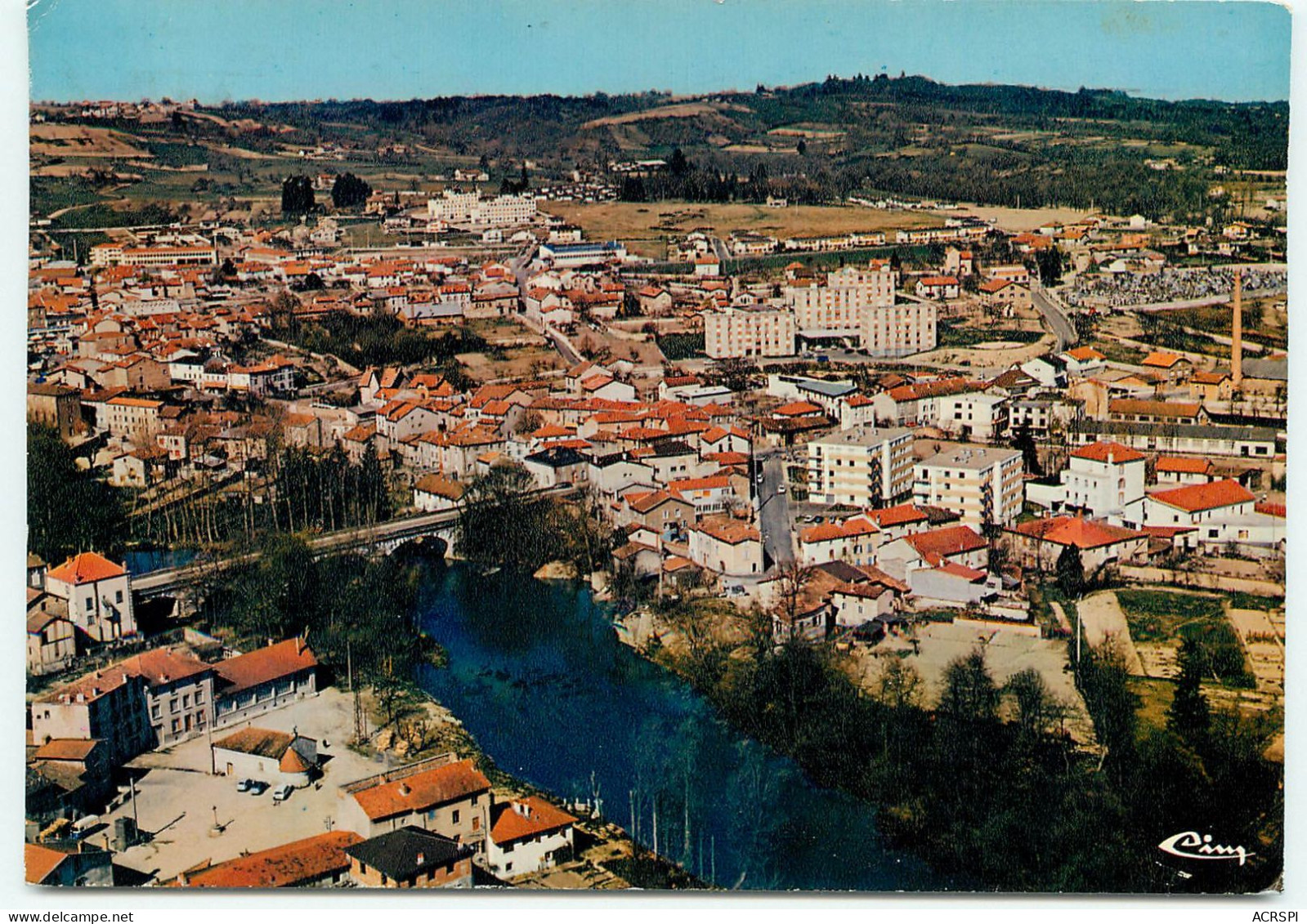 Courpière . Vue Générale Aérienne  (scan Recto-verso) QQ 1178 - Courpiere