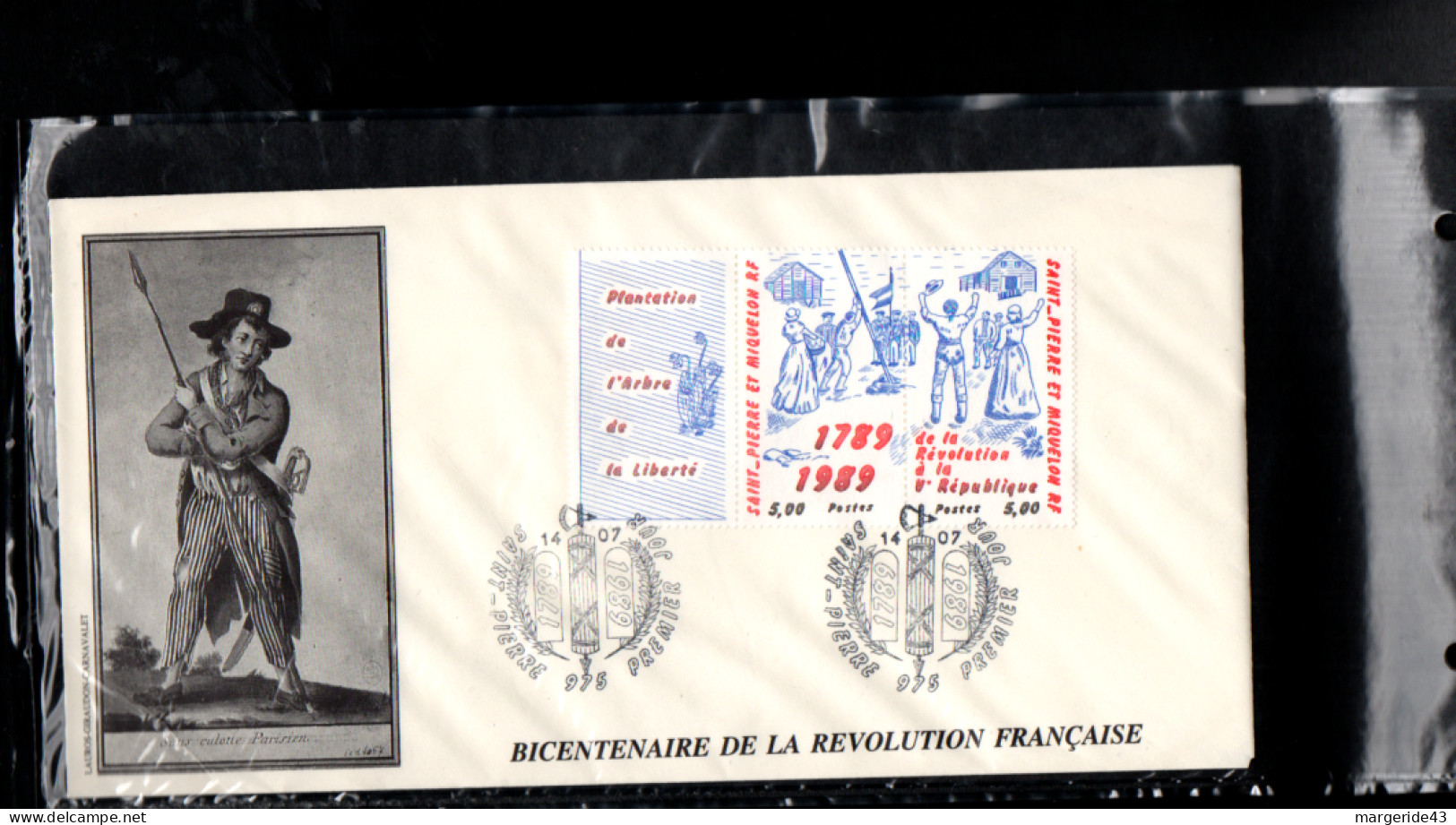 BICENTENAIRE REVOLUTION FRANCAISE 88 FDC ET LETTRES DANS UN CLASSEUR AVEC ETUI - 2 ème PARTIE - Vrac (max 999 Timbres)