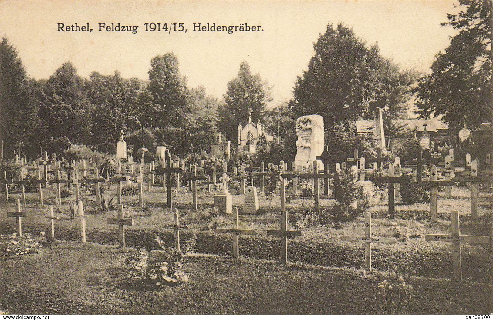 08 RETHEL FELDZUG 1914/15 HELDENGRABER CARTE ALLEMANDE - Rethel