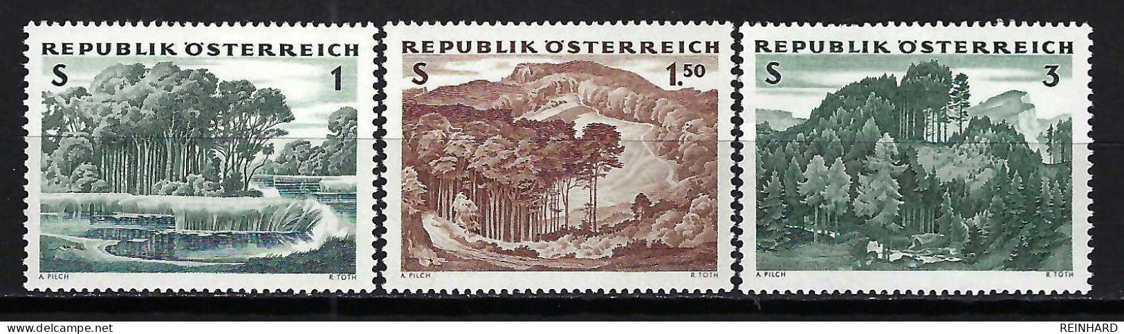 ÖSTERREICH Komplettsatz ANK-Nr. 1154 - 1156 Österreichischer Wald Postfrisch - Siehe Bild - Ungebraucht