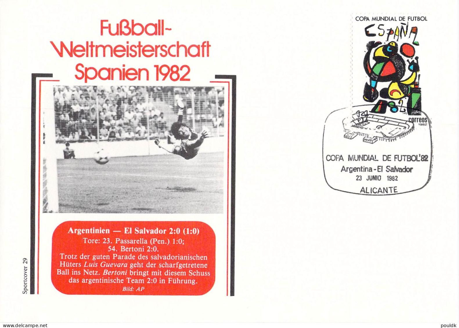 FIFA World Cup in Football in Spain 1982 - 14 covers. Postal weight approx 0,09 kg. Please read Sales Conditions under I