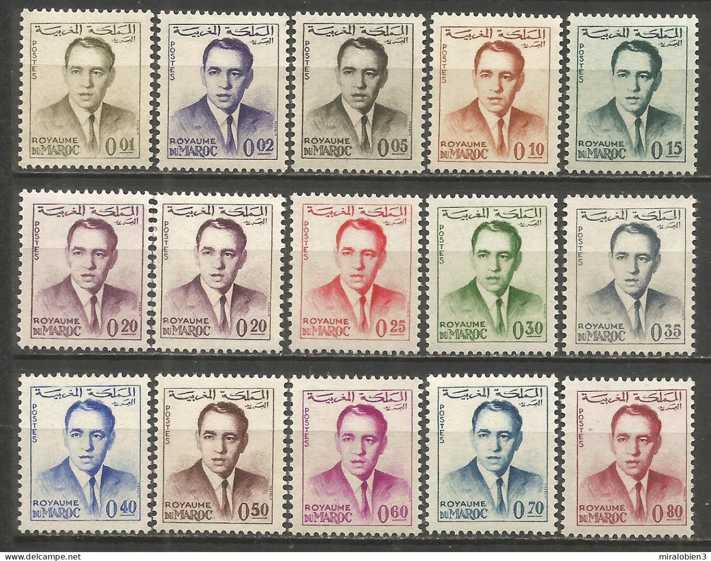 MARRUECOS YVERT NUM. 435/444 ** SERIE COMPLETA SIN FIJASELLOS - Morocco (1956-...)