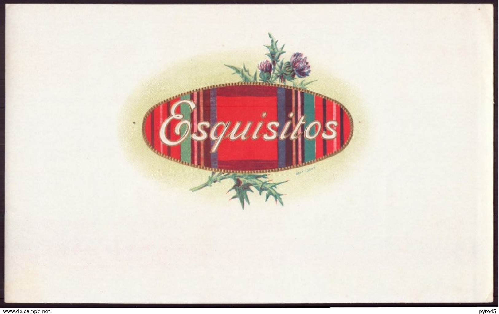 Etiquette Boite De Cigares " Chromo " ( 26 X 16 Cm ) Chardons, Esquisitos - Objets Publicitaires