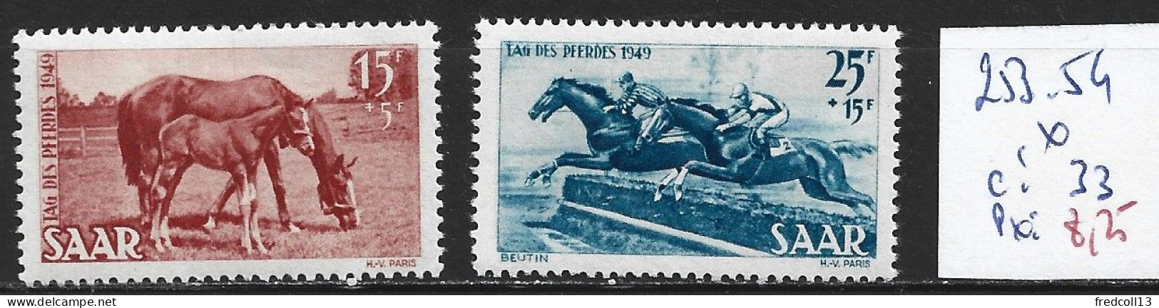 SARRE 253-54 * Côte 33 € - Horses