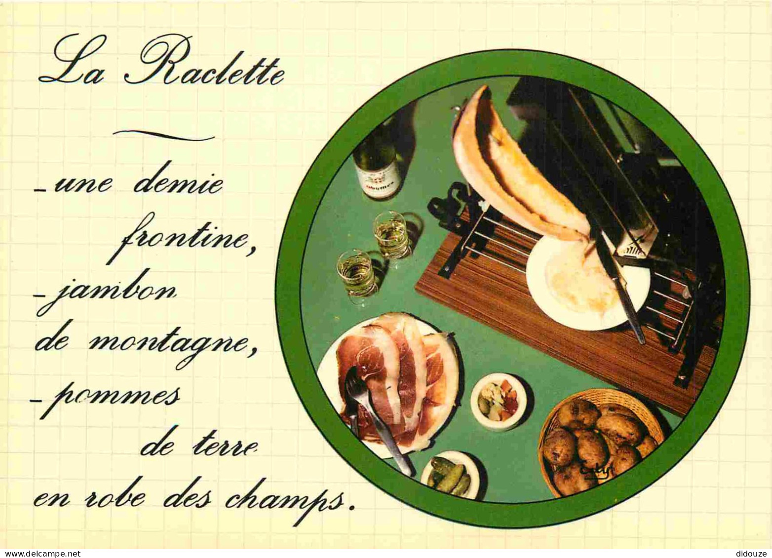 Recettes De Cuisine - Raclette - Gastronomie - CPM - Carte Neuve - Voir Scans Recto-Verso - Recipes (cooking)