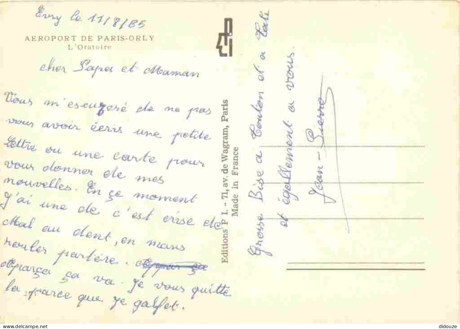 94 - Orly - Aéroport De Paris Orly - L'Oratoire - CPM - Voir Scans Recto-Verso - Orly