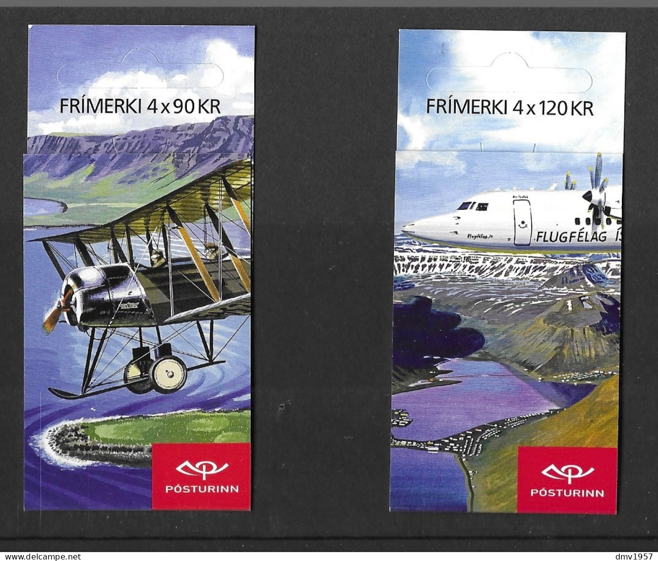 Iceland 2009 MNH Civil Aviation Sg 1241/4 Booklets - Libretti