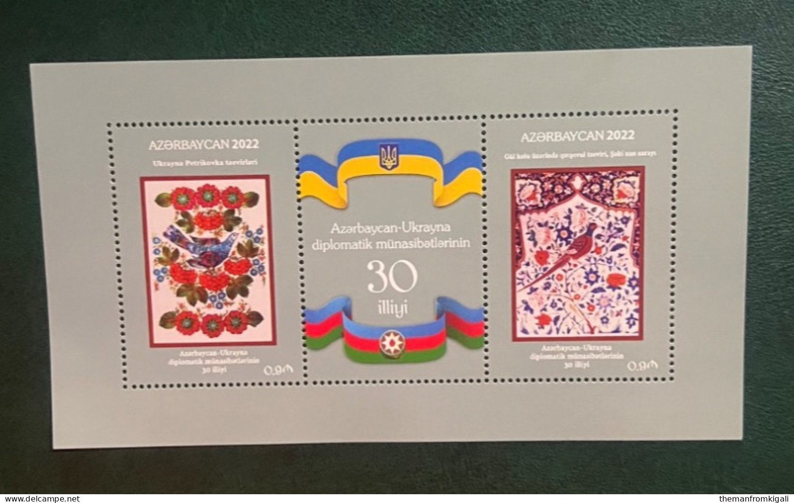 Azerbaijan 2022 - The 30th Anniversary Of Diplomatic Relations With Ukraine. - Azerbaïjan