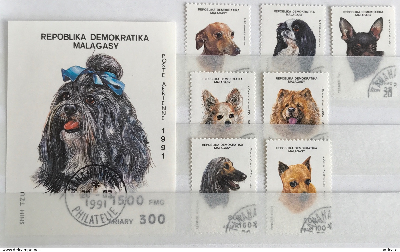 Malagasy 1991 ( S/s + 7 Stamps ) - Dogs - Dogs