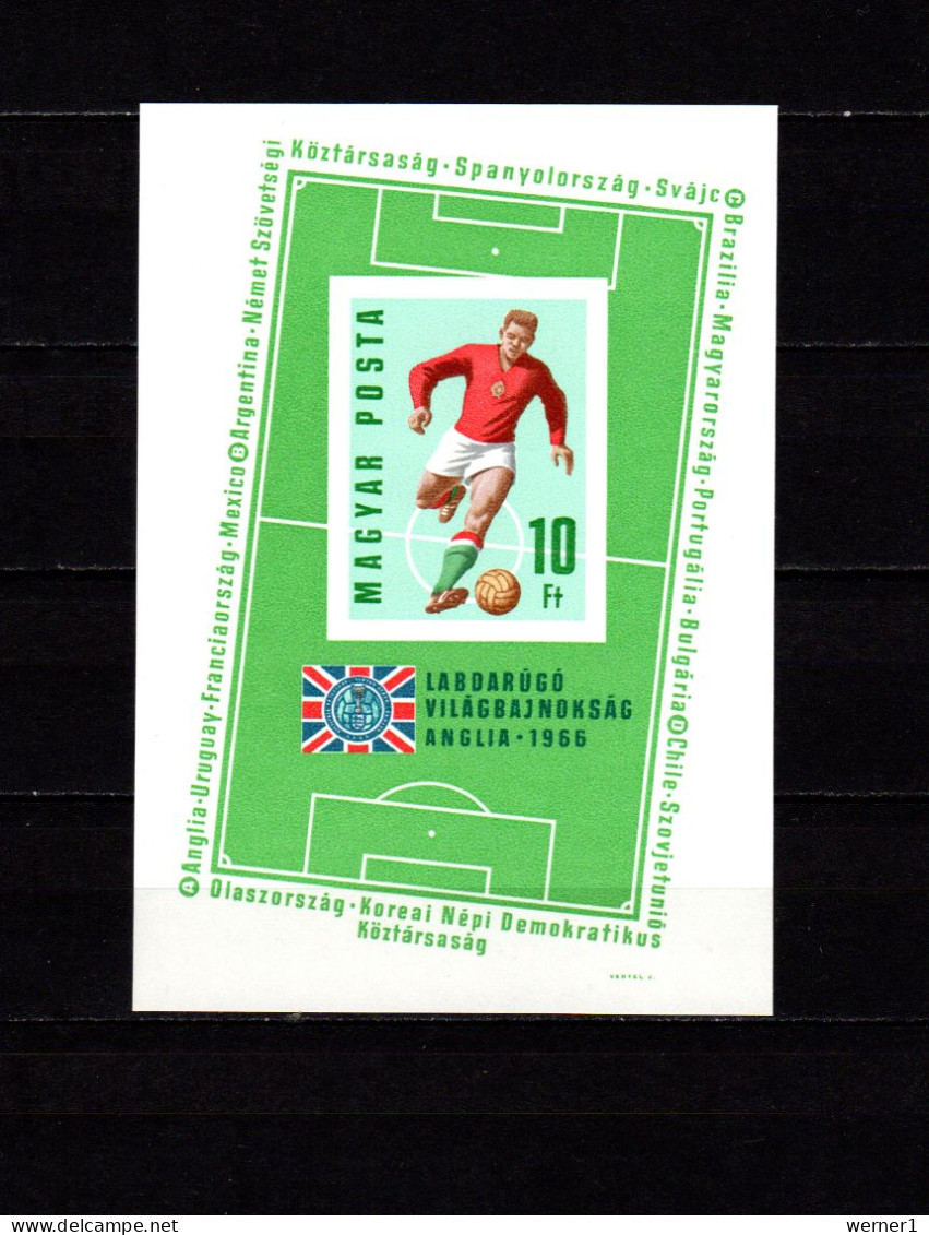 Hungary 1966 Football Soccer World Cup S/s Imperf. MNH -scarce- - 1966 – Inghilterra
