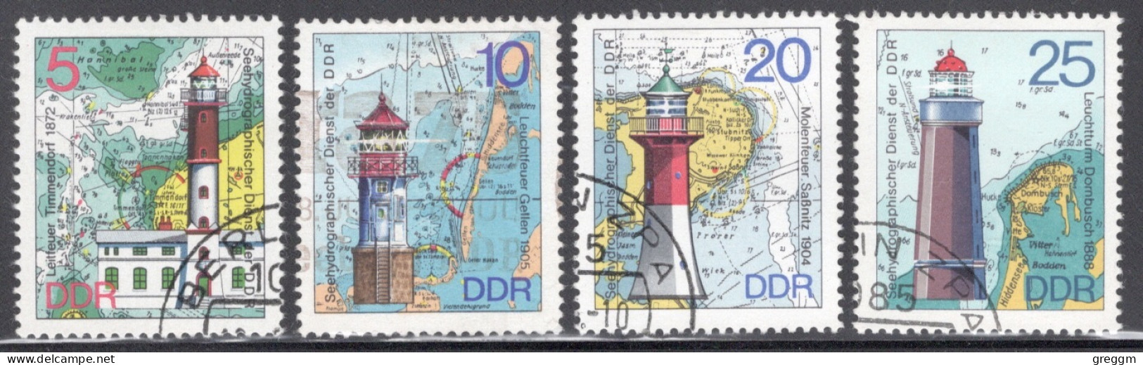 Germany Democratic Republic 1975 Stamps Issued For Lighthouses In Fine Used - Used Stamps