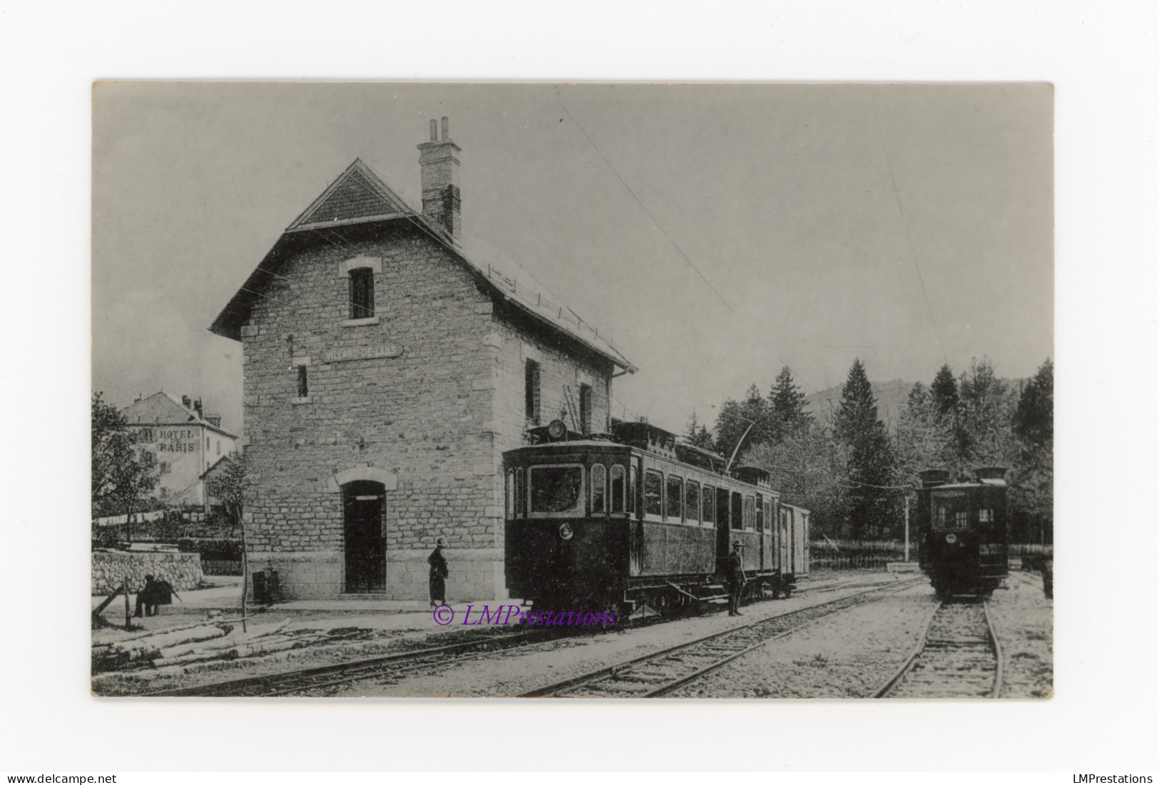 Photo Tramway GVL Gare Villard De Lans Massif Vercors Dauphiné Isère 38 Alpes France Locomotive Train Tram Loco Grenoble - Trenes