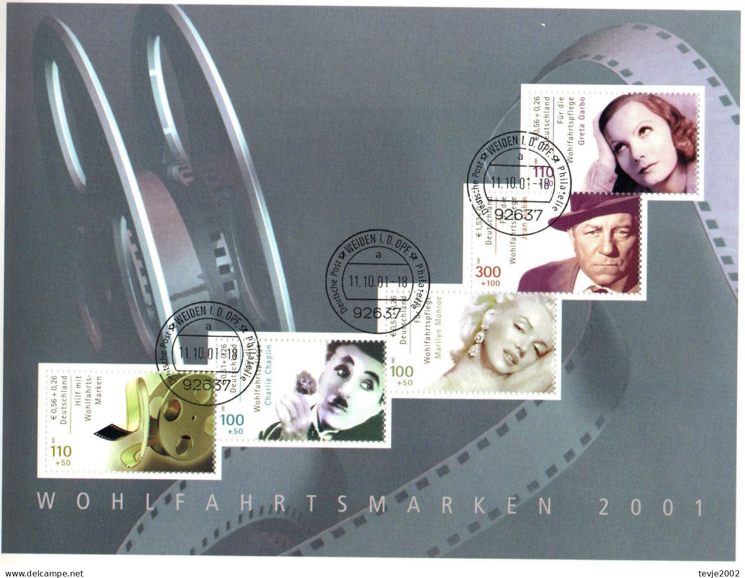 Bund 2001 - Mi.Nr. 2218 - 2222 C - MH 46 - Gestempelt Used - 2001-2010