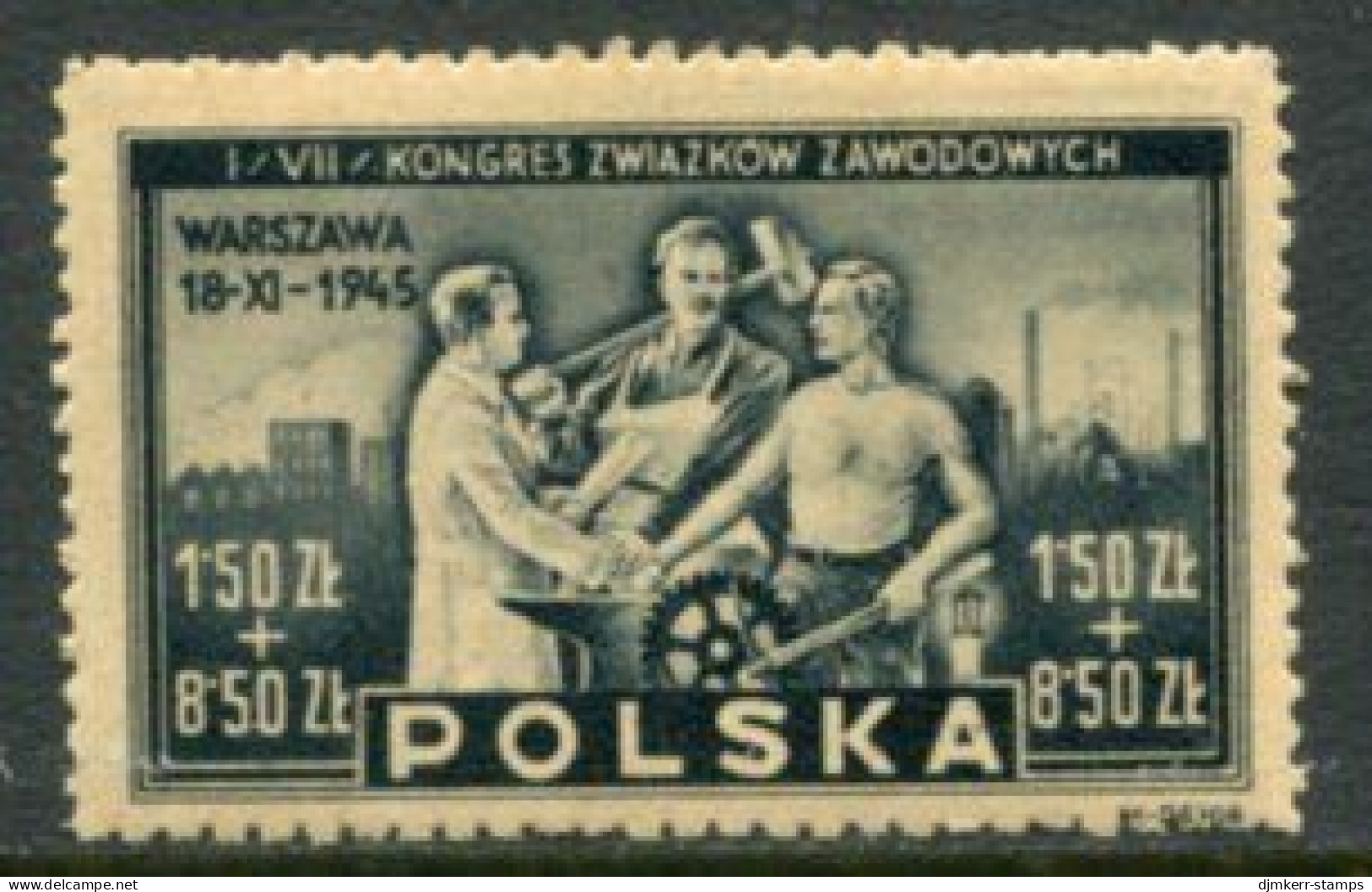 POLAND 1945 Trades Union Congress MNH / **.  Michel 413 - Neufs