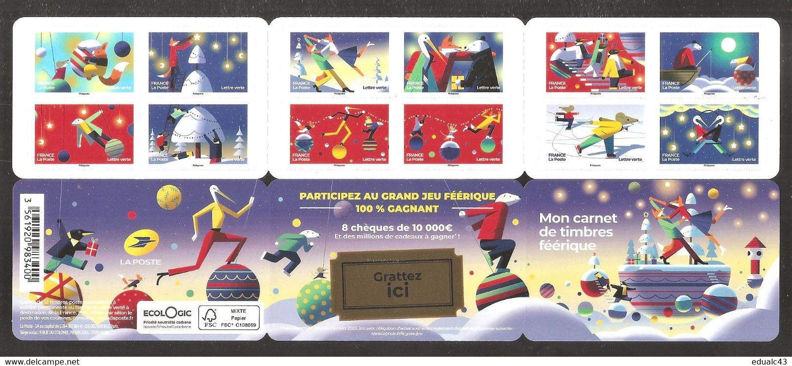 2022 Carnet Adhésif - BC 2214 TIMBRES FEERIQUES - NEUF - LUXE ** NON Plié - Gedenkmarken