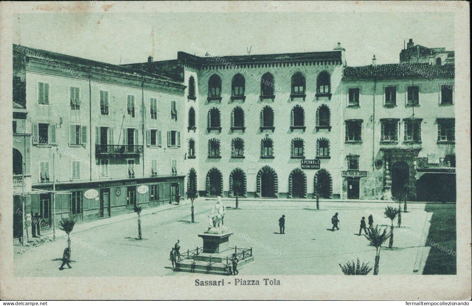 Cs264 Cartolina Sassari  Citta'  Piazza Tola 1932 - Sassari