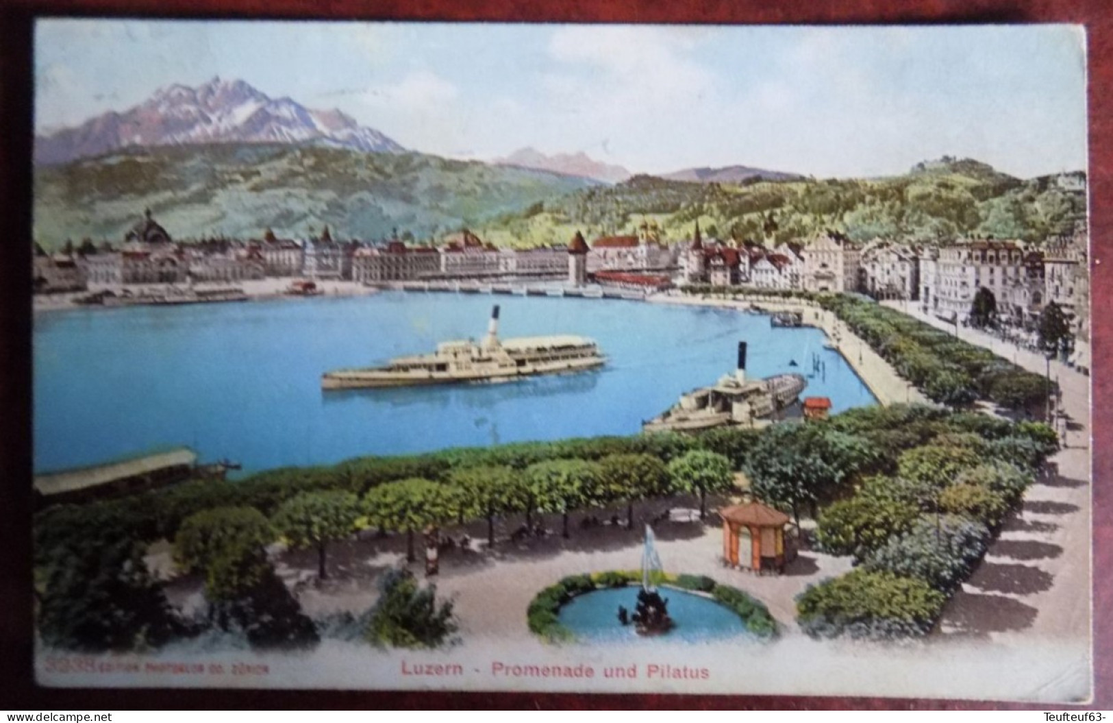 Carte Photo  Luzern ; Promenade Und Pilatus - Lucerne