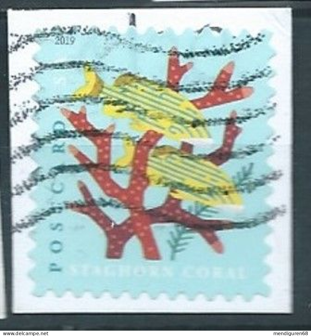 VEREINIGTE STAATEN ETATS UNIS USA 2019 CORALS: STAGHORN F USED ON PAPER SN 5366 MI 5581BA YT 5201 SN - Used Stamps