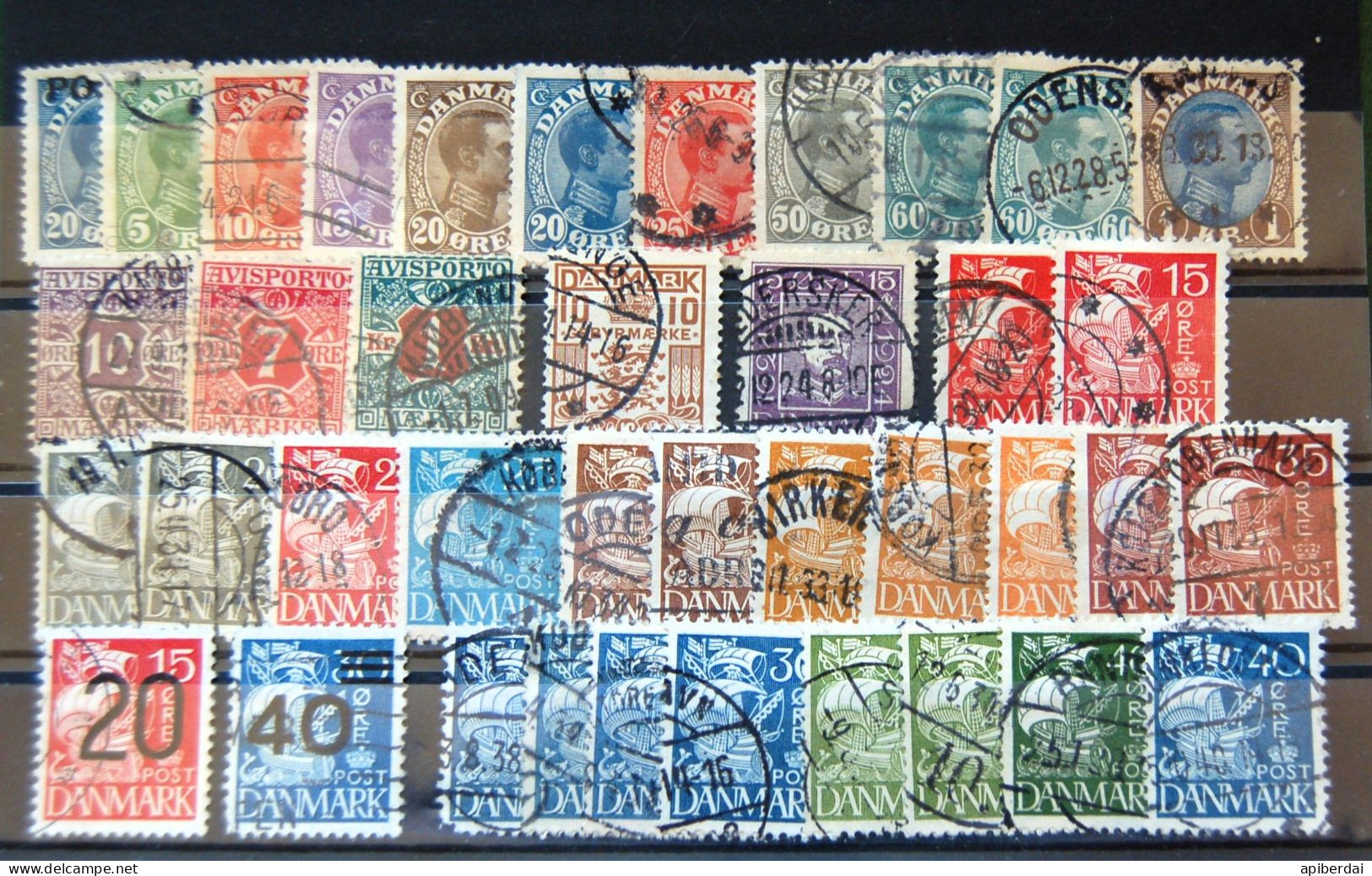 Danmark Danemark Danish - Batch Of 40 Stamps Used - Collezioni