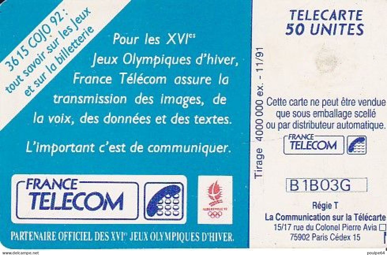 F205B  11/1991 SKI DE FOND 50 GEM - 1991