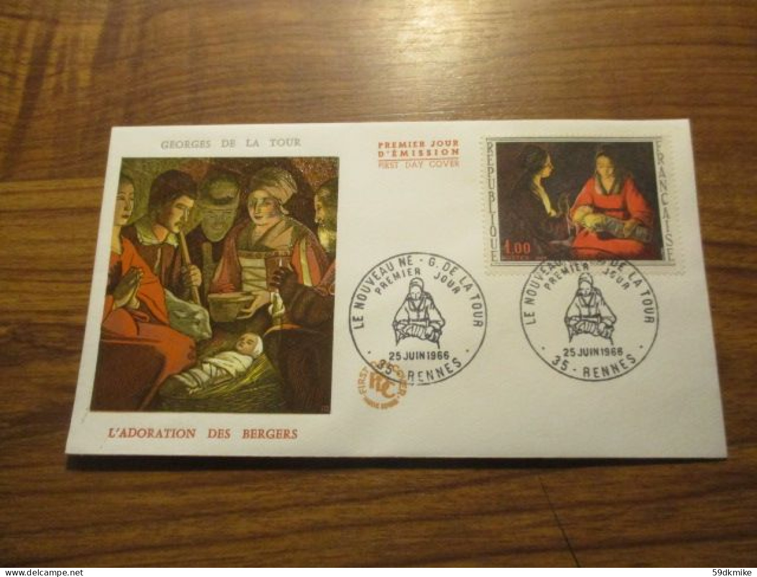 FDC - 1er Jour - France - 1966 - L'Adoration Des Bergers - 1960-1969