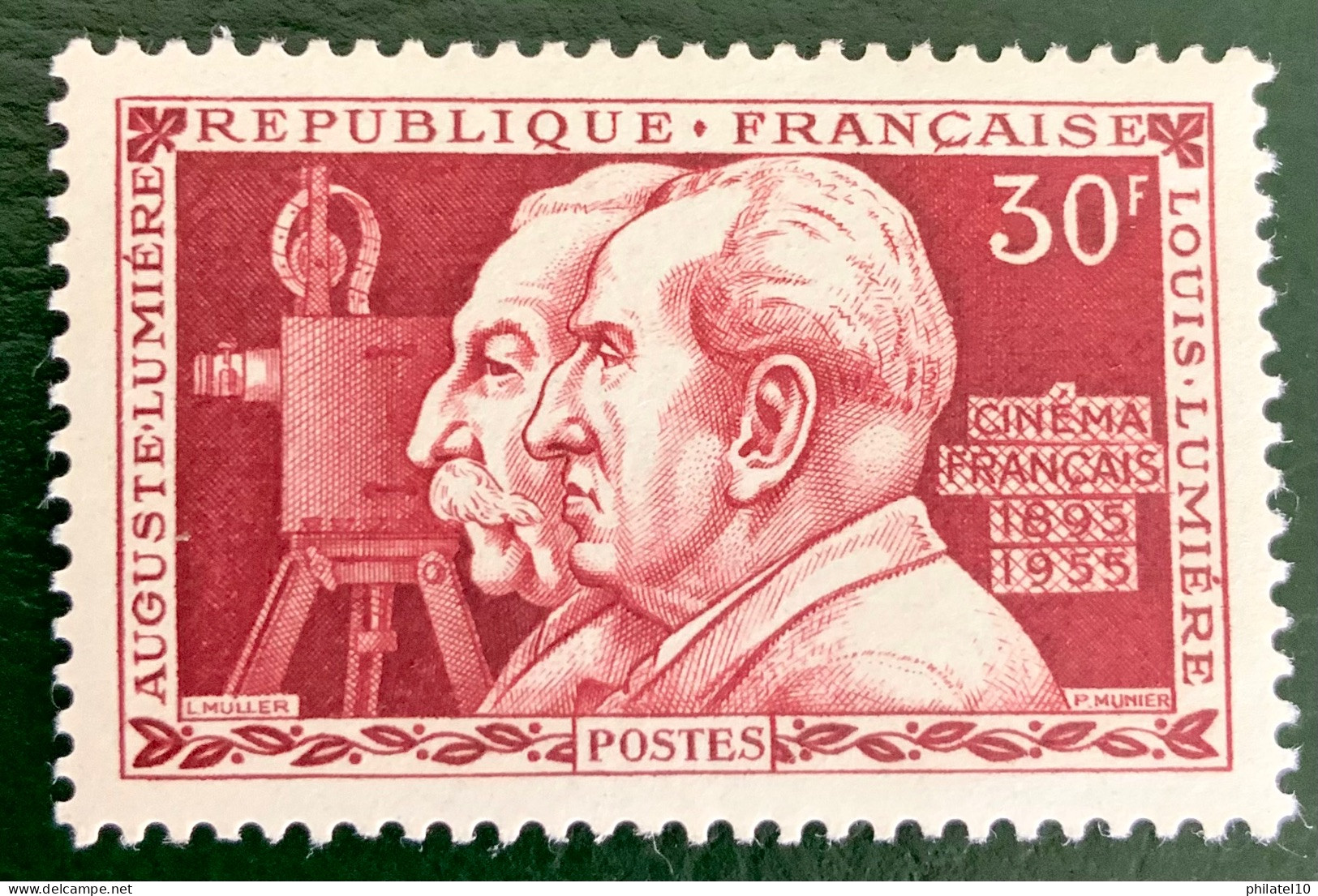 1955 FRANCE N 1033 - AUGUSTE LUMIÈRE ET LOUIS LUMIÈRE CINQUANTENAIRE DU CINÉMA - NEUF** - Unused Stamps