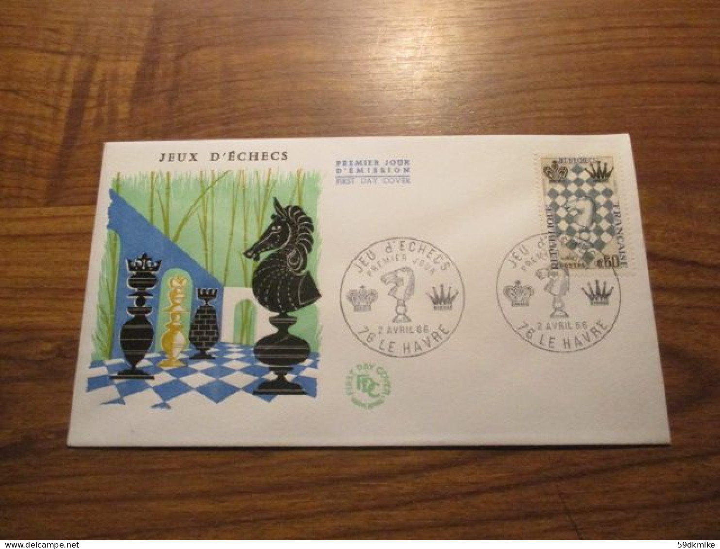 FDC - 1er Jour - France - 1966 - Jeux D'échecs - 1960-1969