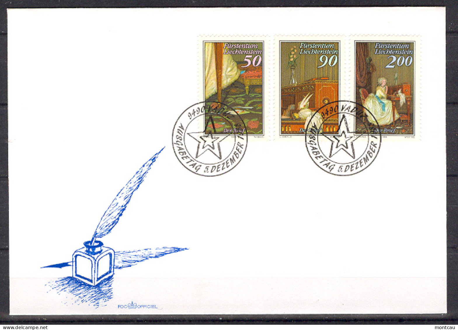 Liechtenstein 1988 FDC Sc 898-00 Paintings  Sc 898-00 M - FDC