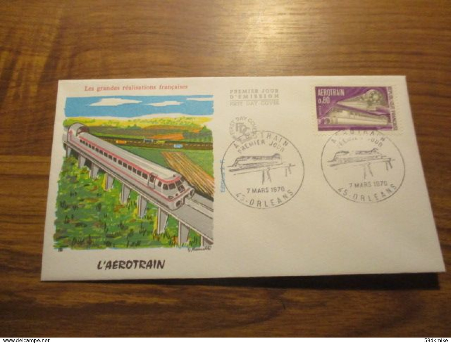 FDC - 1er Jour - France - 1970 - L'aérotrain - 1970-1979