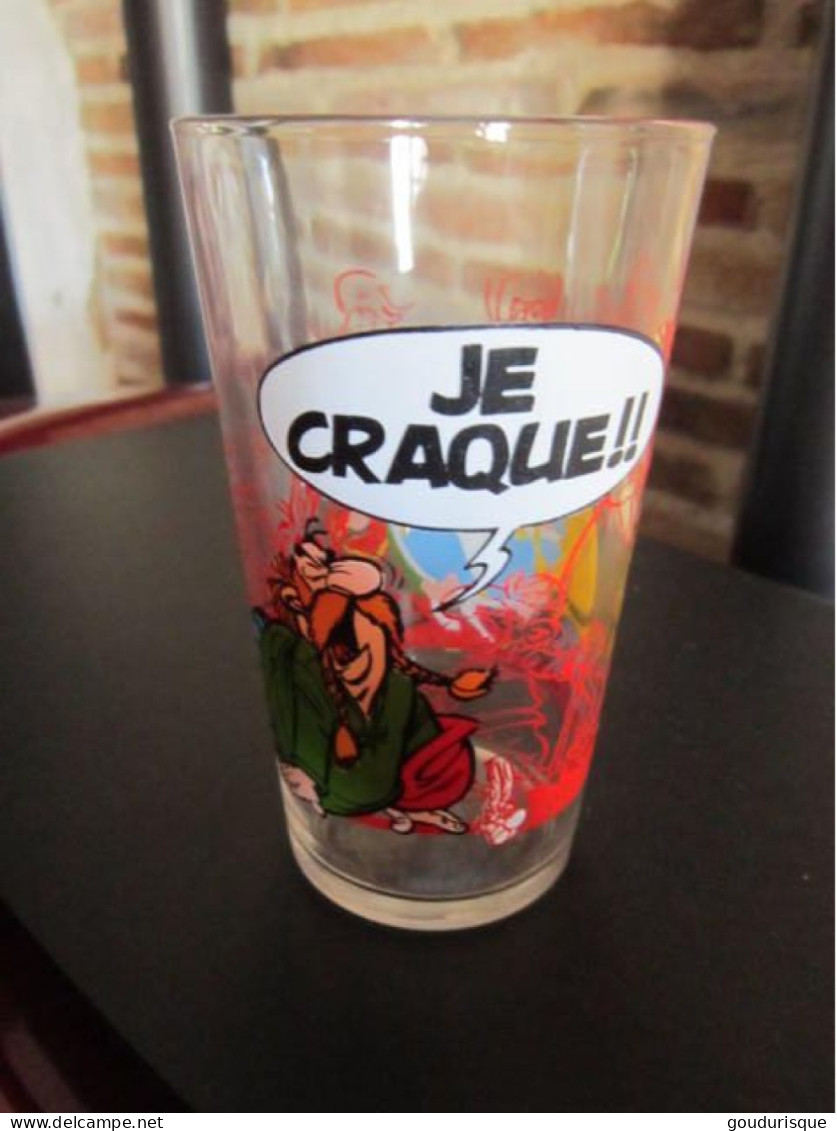 Rare Verre  Astérix VMC 1990 - Long Drink - Abraracourcix "je Craque" - Astérix