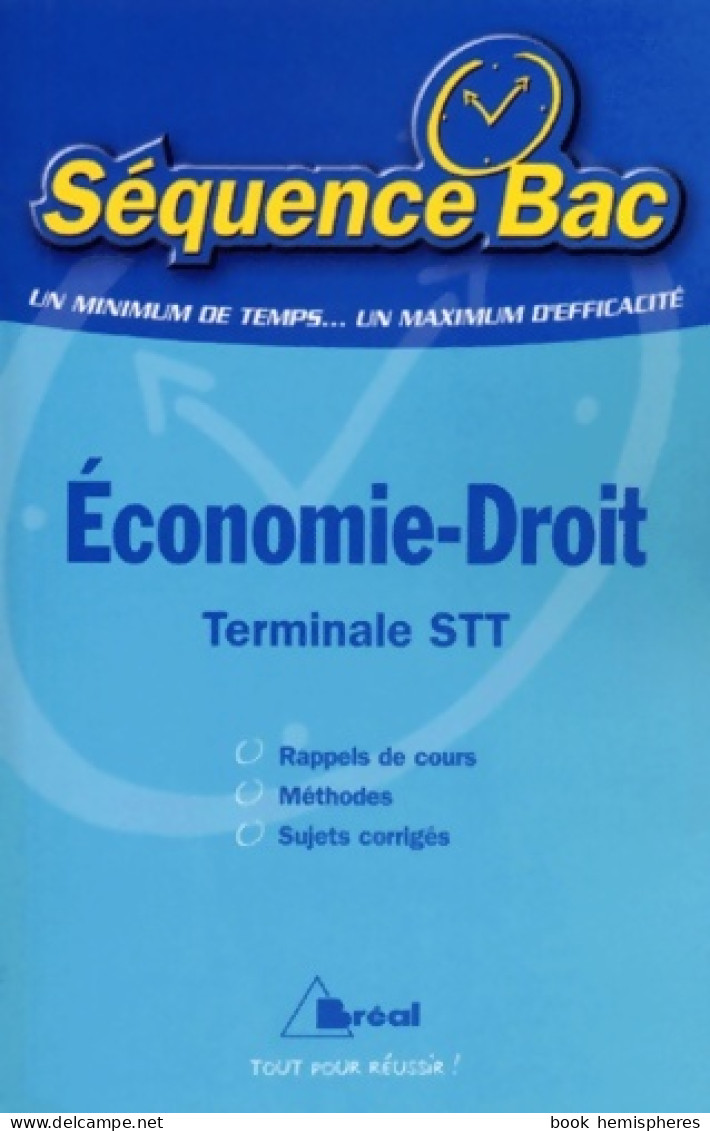 Economie-Droit Terminal STT (2000) De Christian Rudelle - 12-18 Jaar