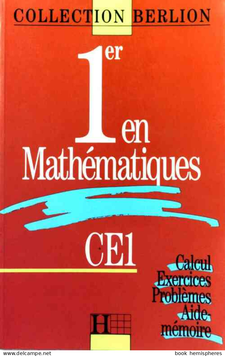 1er En Mathématiques CE1 (1994) De Monique Verchère - 6-12 Anni