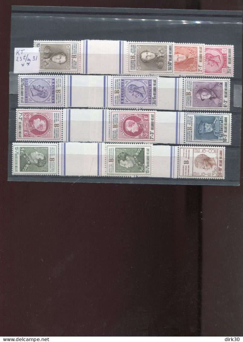 Belgie 1972 Belgica 1627/35 MNH KOPSTAANDE PAREN KT23/31 - Tête-bêche [KP] & Inter-panels [KT]