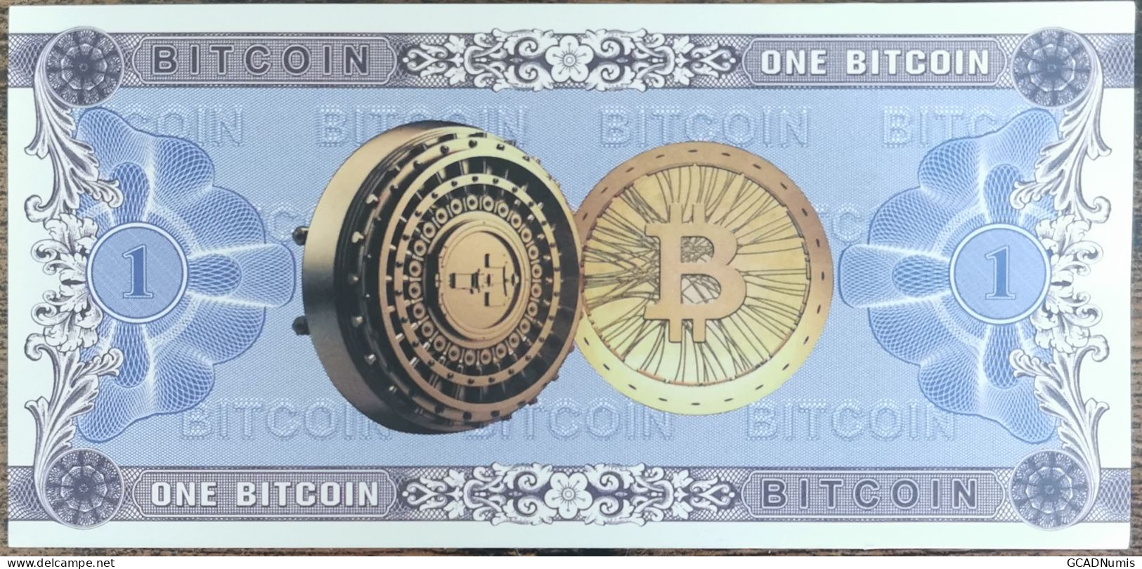 Billet 1 Bitcoin - One BITCOIN - BTC - Commémoratif Cryptomonnaie - Neuf - Specimen