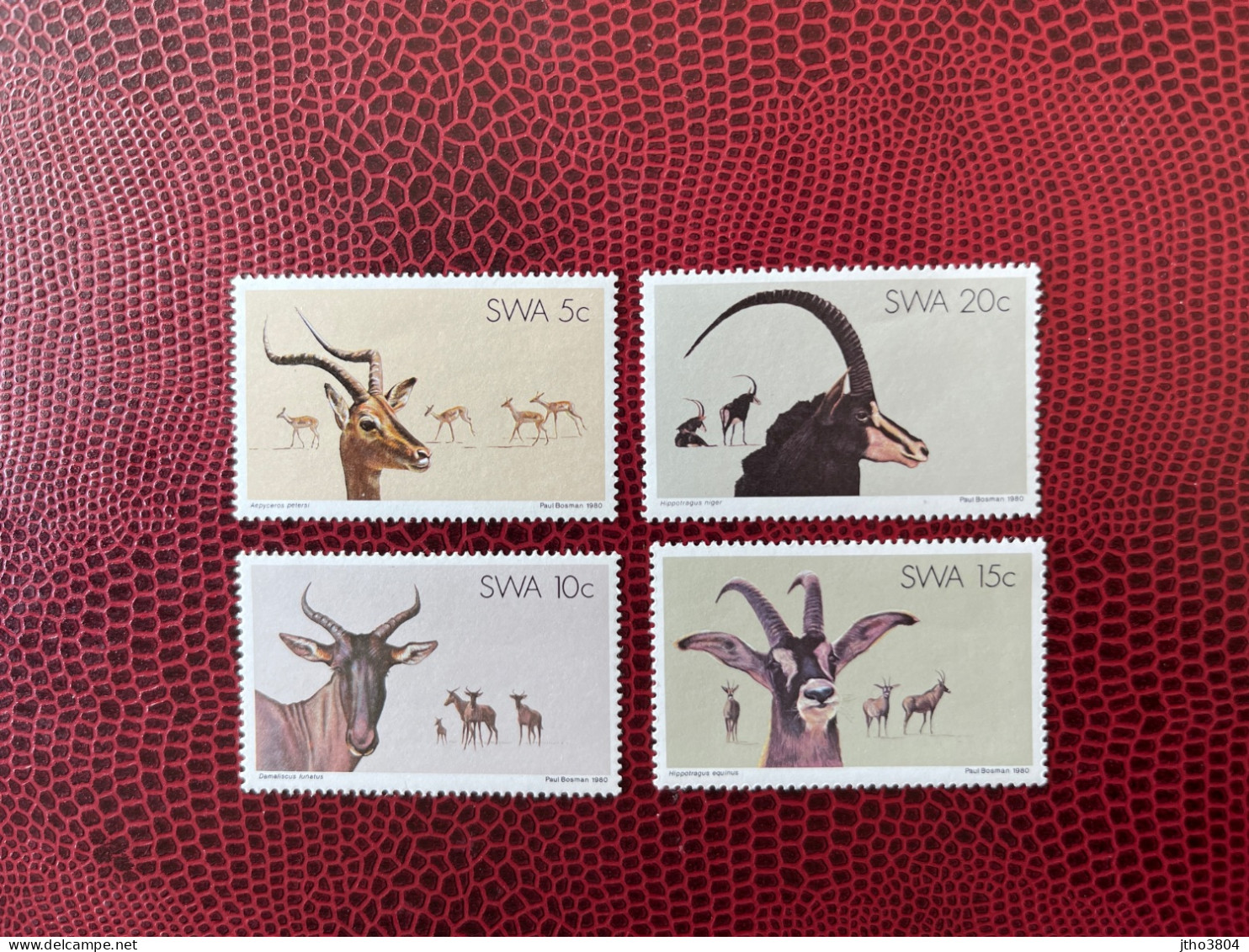 SWA 1980 SUD OUEST AFRICAIN 4v Neuf MNH ** Mi 472 475 YT 429 432 Mamíferos Mammals Säugetiere SOUTH WEST AFRICA - Gibier