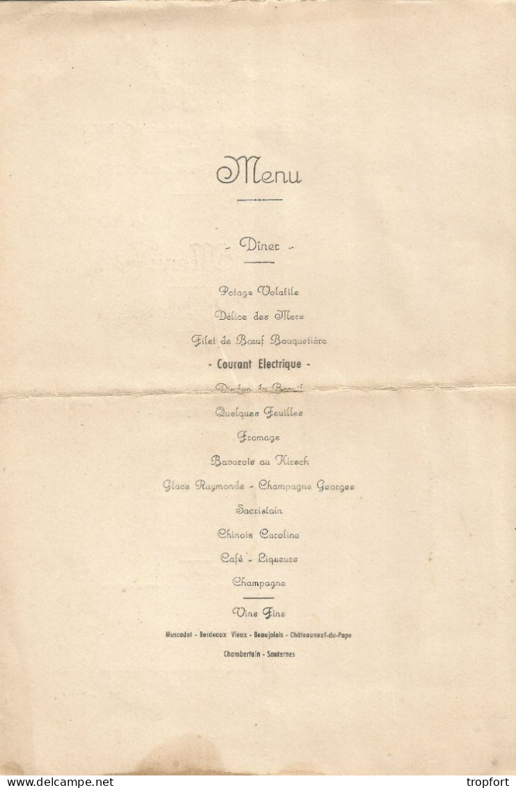 Menu Ancien 1946 CHAMPAGNE MORLAND  CAPRON ROGER Mariage - Menus