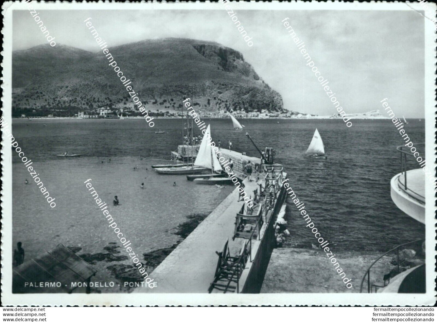 Bm559 Cartolina Palermo Citta' Mondello Pontile - Palermo