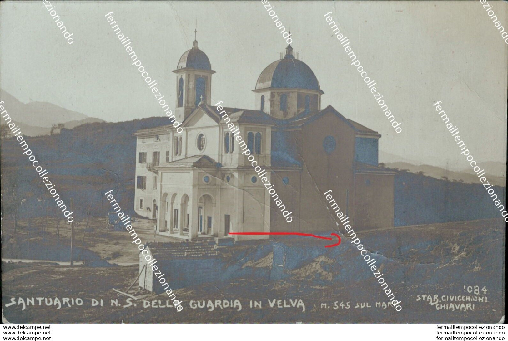 Bq265 Cartolina Santuario Della N.s.della Guardia In Velva C Provincia Di Genova - Genova (Genoa)