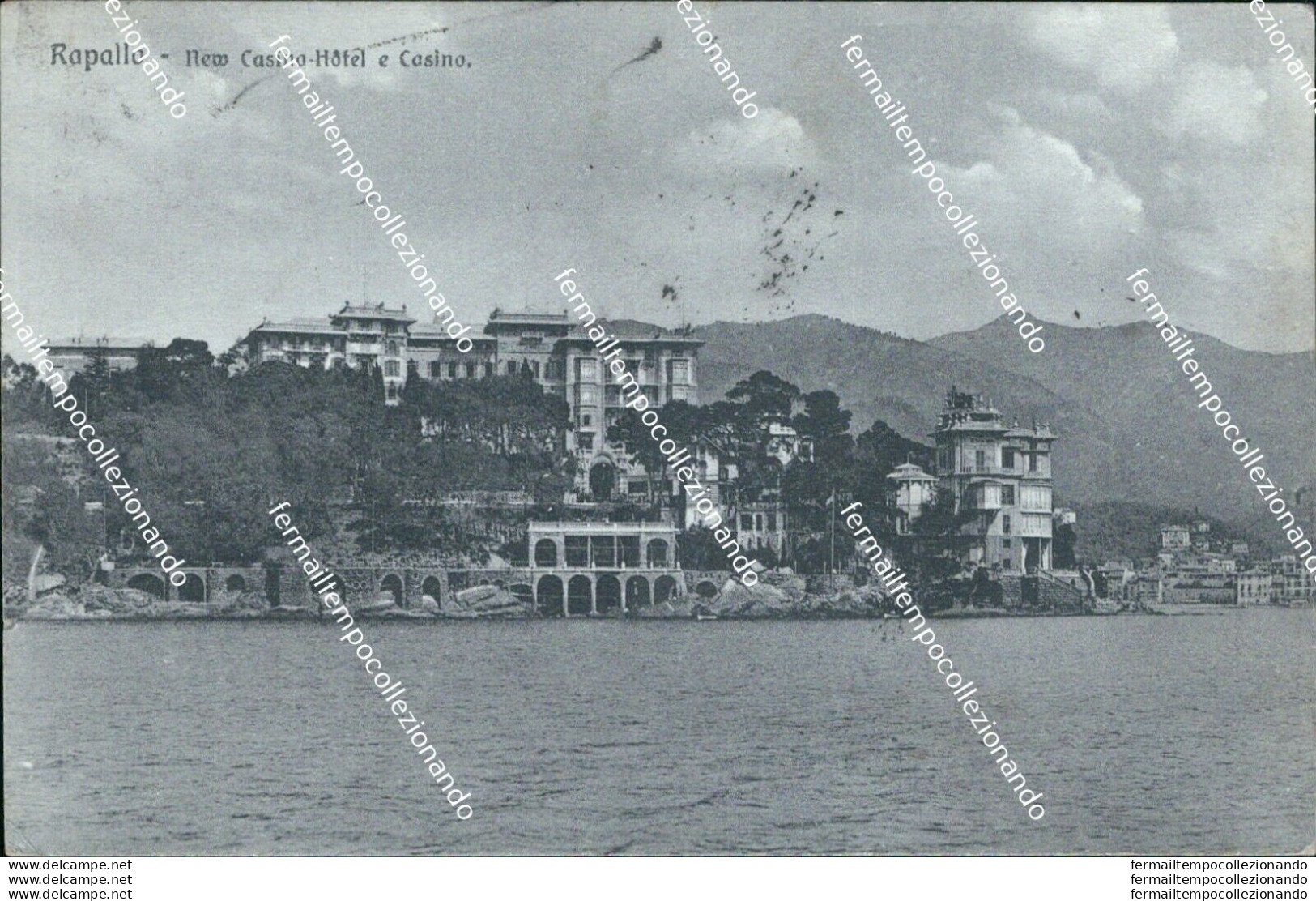 Bq365 Cartolina Rapallo New Casino Hotel E Casino 1911 Provincia Di Genova - Genova (Genoa)