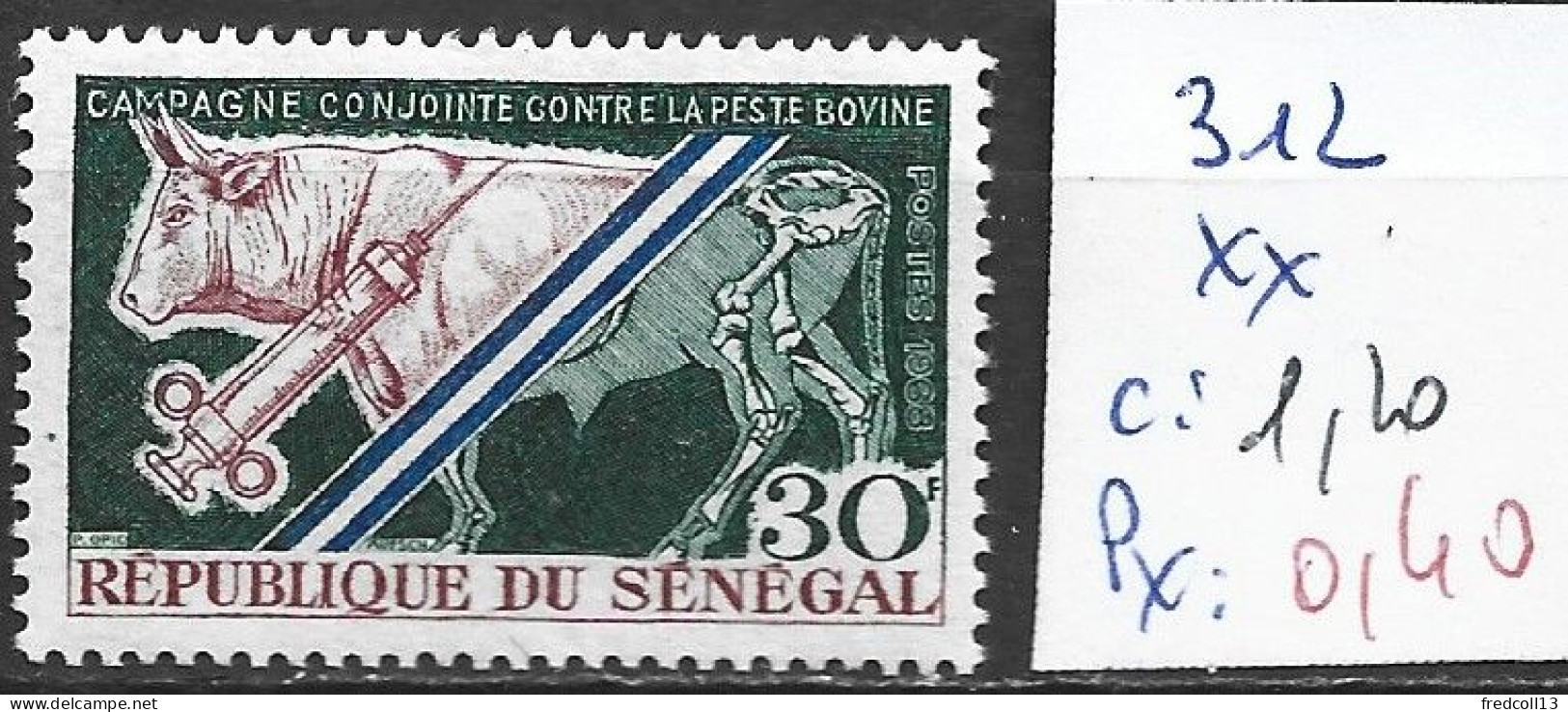 SENEGAL 312 ** Côte 1.20 € - Senegal (1960-...)