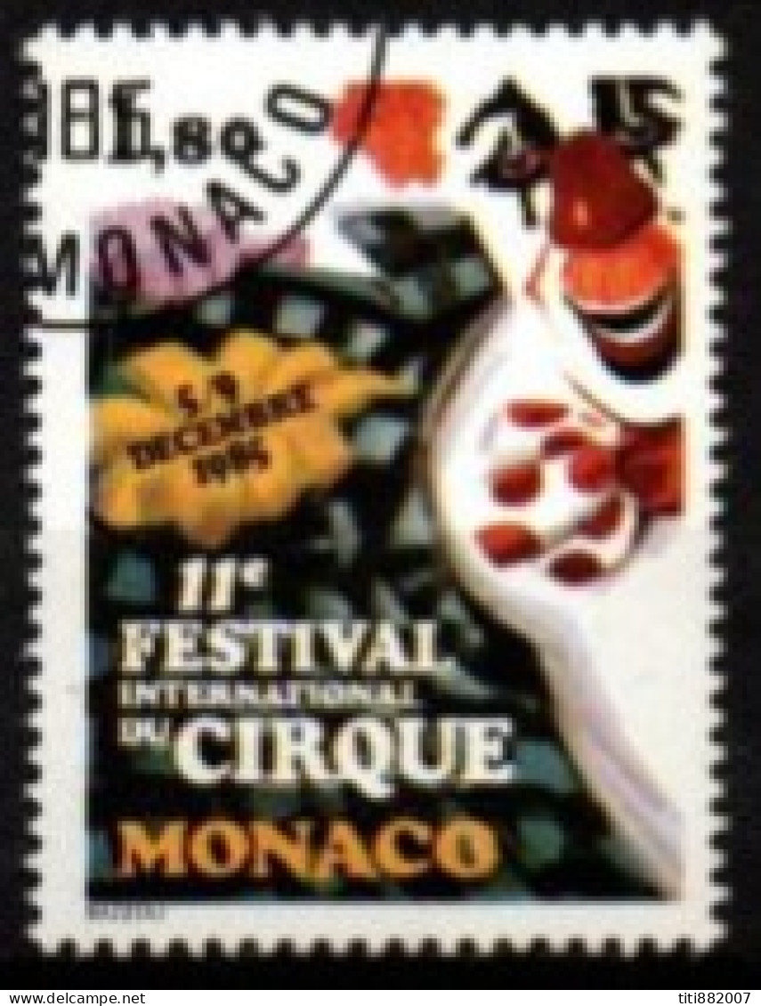 MONACO    -   1985 .   Y&T N° 1496 Oblitéré.   Cirque  /  Clown - Gebruikt