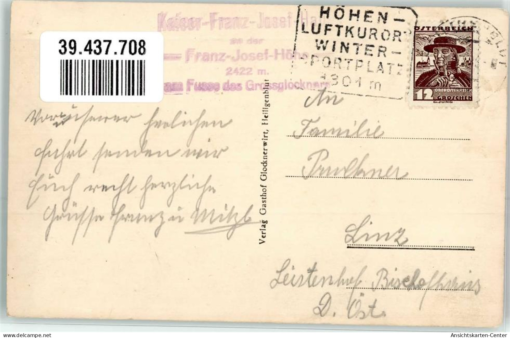 39437708 - Vogelschau Rennstrecke Grossglockner Huettenstempel - Autres & Non Classés